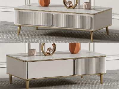 现代茶几3D模型下载